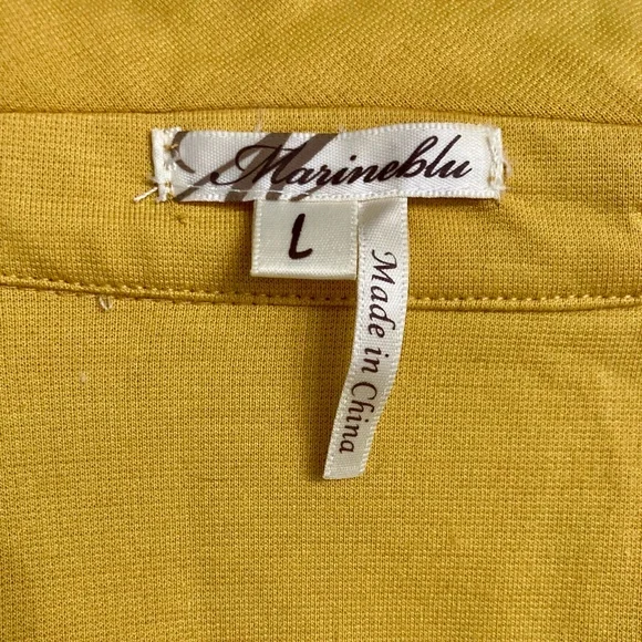 Mustard Yellow Jacket With Silver Studs Sz L - Picture 11 of 12